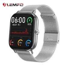 LEMFO-reloj inteligente para hombre, pulsera con Monitor de frecuencia cardíaca, ECG, PPG, Bluetooth, llamadas, 24 horas, para Android IOS, teléfono, GTS, 2020