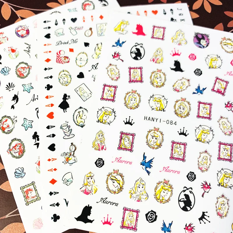 

Newest HANYI-68 Cartoon 3d nail art sticker nail decal stamping export japan designs rhinestones decorations