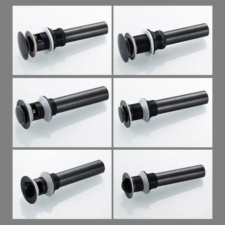All black bronze basin water drainage black copper water drainage -111-(1)