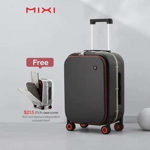 Mixi 2023 새로운 혁신적인 디자인 가방 하드 사이드 롤링 수하물 PC 스피너 휠 트롤리 케이스, 알루미늄 프레임 7