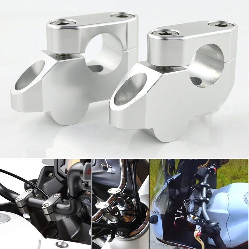 

For V7 2014 2015 2016 2017 2018 2019 Handle Standard Bar Riser Handlebar Risers Aluminum Raised Extend Back Moved up