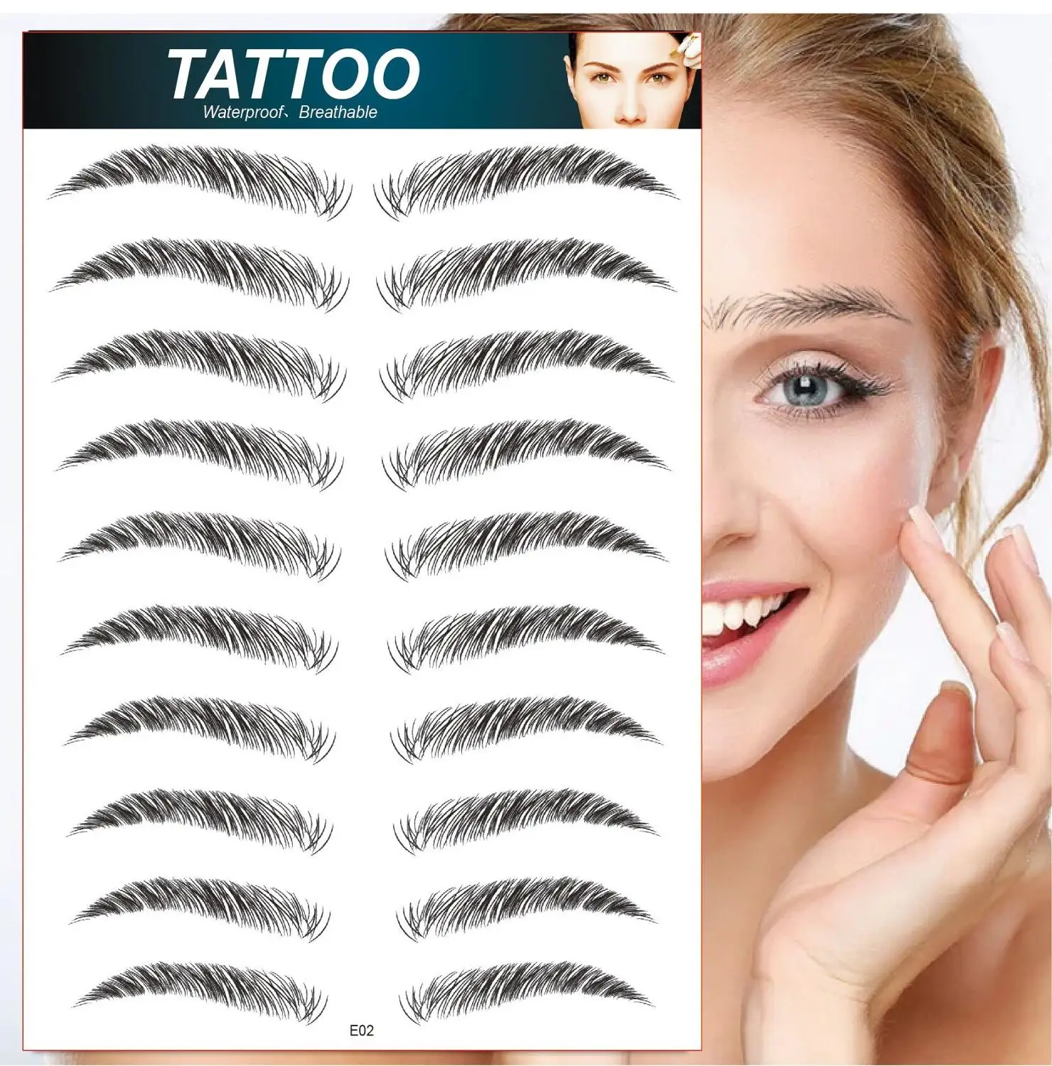 Tattoo Pencil Eyebrow Temporary Eyebrow Tattoos Stickers Stick On Eyebrows Waterproof 3d Fake