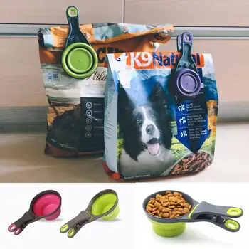 

Folding Silicone Dog bowl Portable Food Bag Spoon Clip Dog Accessories Travel Dog Bowl Water Bottle For Puppy S/M/L Dog Supplies