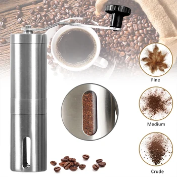 

Manual Coffee Grinder Coffee Maker Ceramics Core 304 Stainless Steel Hand Burr Mill Grinder Ceramic Corn Coffee Grinding Machine