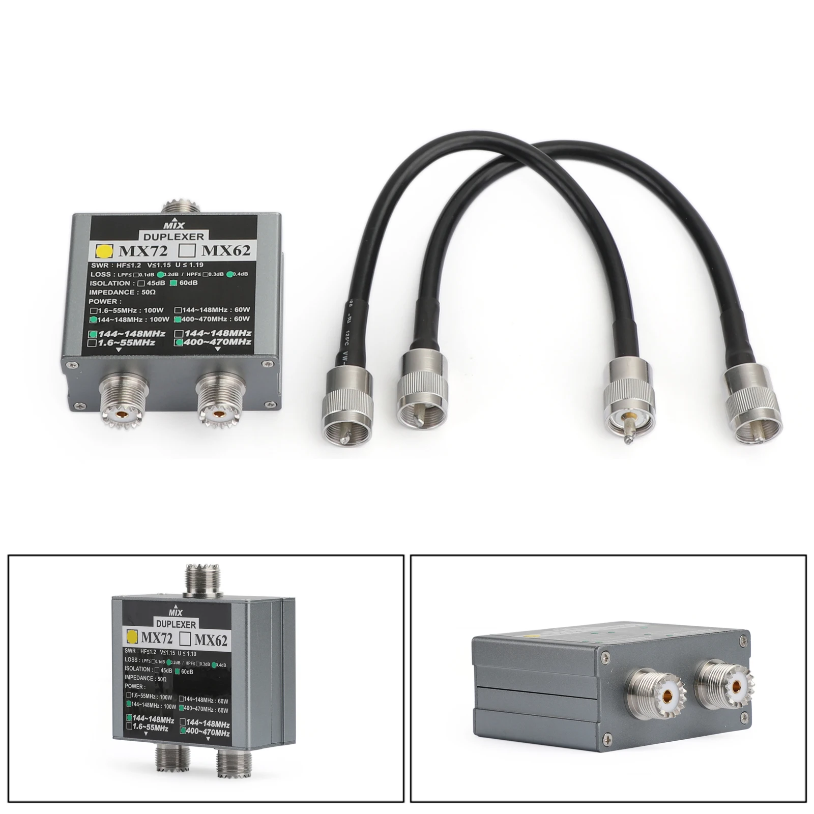 Антенный комбайнер Artudatech MX72 HAM VHF UHF многочастотная транзитная станция Duplexer |