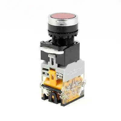 

380VAC 10A Momentary Push Button Switch w Red LED Indicator AC 220V