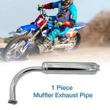Мотоцикл выхлопной трубы глушитель выхлопных газов Прочный хромированный для 48/66/70/80cc моторизованный велосипед 2 тактный двигатель Аксессуары для мотоциклов
