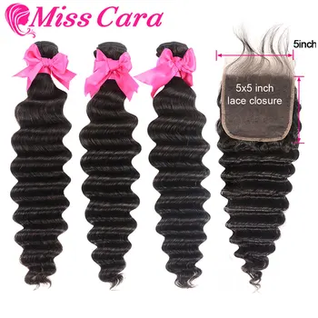 

Brazilian Loose Deep Bundles With Frontal Miss Cara 13*6 Frontal With Bundles 100% Remy Human Hair 3/4 Bundles With Fronta