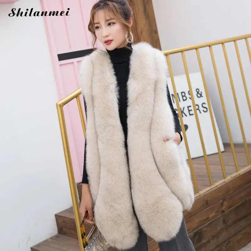 Женское меховое пальто Veste Femme, большие размеры, меховая куртка без рукавов, пальто из искусственного меха, жилет, зимнее пальто, женские осенние вечерние топы с капюшоном