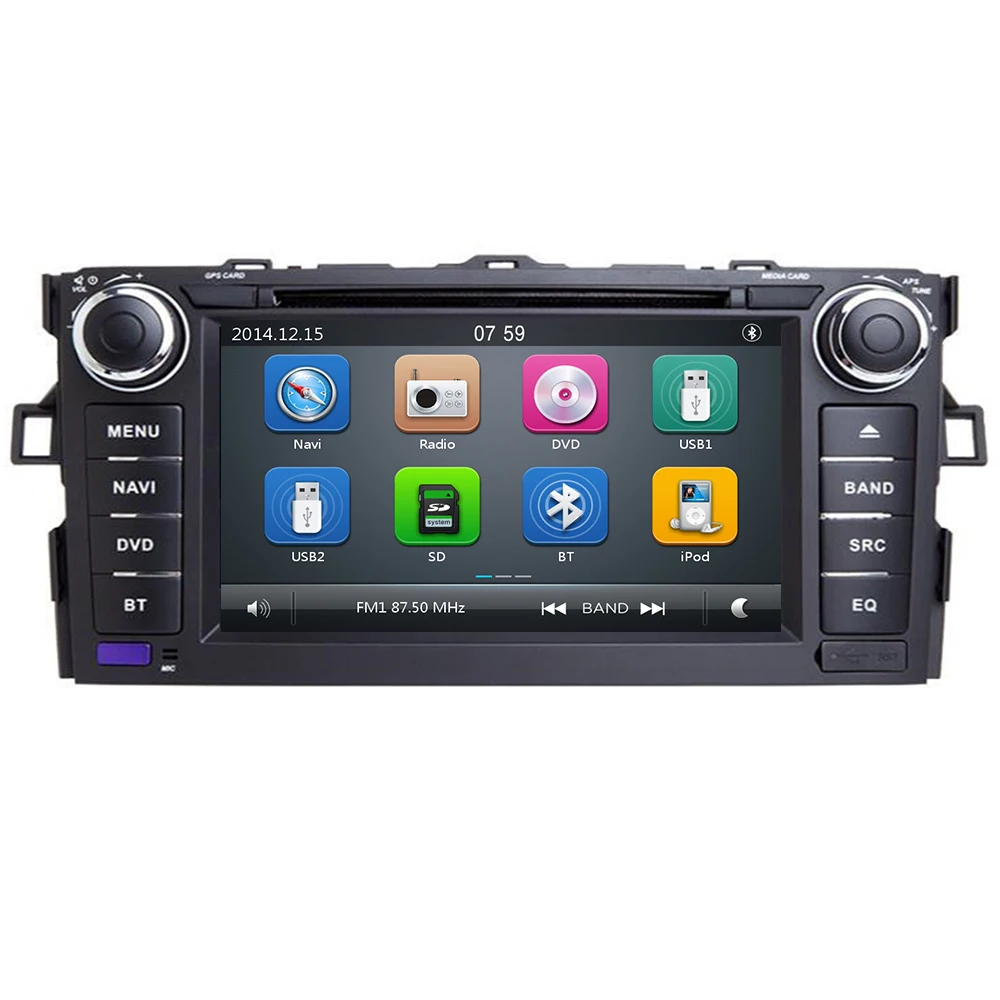Clearance 7 IPS Car DVD GPS Player For Toyota AURIS Toyota Corolla Altis 2012 2013 Vehicle Navigation Raido BT 3G MAP camera 2
