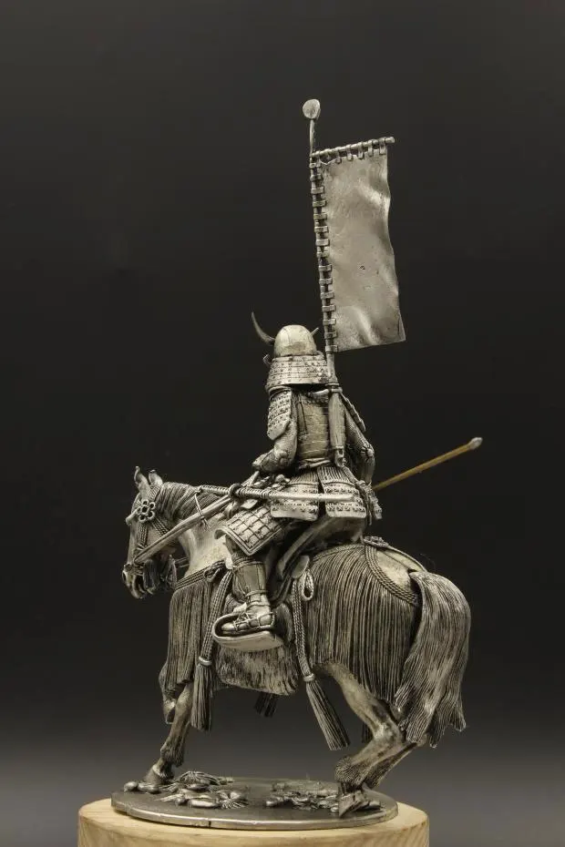 1:18 Масштаб 90 мм оловянный Металл DIY сборка японский воин в доспехах самурайская Статуэтка фигурка солидер статическая модель