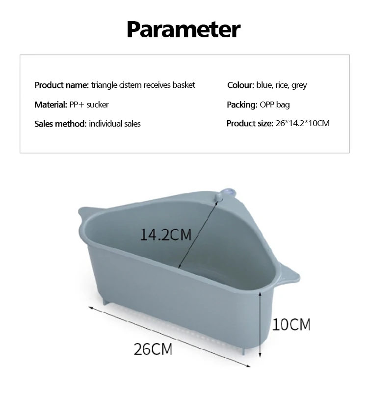 Kitchen Sink Multifunctional Storage Rack Washing Bowl Sponge Drain Rack High Quality Plastic Free Punch Kitchen Fruit Organizer (3)