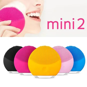 

Electric Facial Massage Mini Face Cleansing Brush USB Charging,Waterproof 8 Level T-Sonic Facial Cleansing Device Fuchsia Pearl