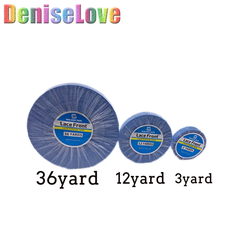 วอล์คเกอร์เทปอัลตร้าถือกาวติดผมสําหรับวิกผมลูกไม้ด้านหน้าเทปสีฟ้ากาวเทปกันน้ําสุดในเทปวิกผมลูกไม้ต่อผมมนุษย์ 1