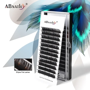 

Abnathy eyelashes makeup Flat Ellipse Split Tips Ellipse Shape Natural Light Faux Ellipse Eyelashes Dark Black eyelash matte