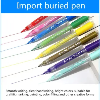 

12/28 Colors Fine Tip Washable Acrylic Paint Markers for Ceramic Glass Wood Canvas Scrapbooking Kids Crafts