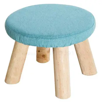 

Small Bench Household Creative Small Bench Low Bench Solid Wood Sofa Change Shoe Stand Outside Footstool Lovely Small Chair