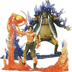 Аниме one piece DXF Ace vs научить способность showdown огонь до темно стенд игрушки ПВХ фигурки 2 шт./компл. модель игрушки подарки в коробке