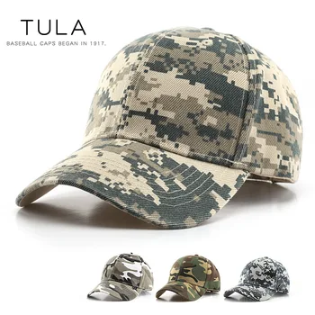 

2020 Outdoor Sports Sun Hat Men's Tactical Army Fans Camping Brim Hat Women's Digital Camouflage Baseball Cap