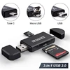Universal 3 in 1 Card Reader Type C & Micro USB & USB to Micro SD TF USB OTG Adapter Smart Memory Microsd Cardreader For iPad PC ► Photo 2/6