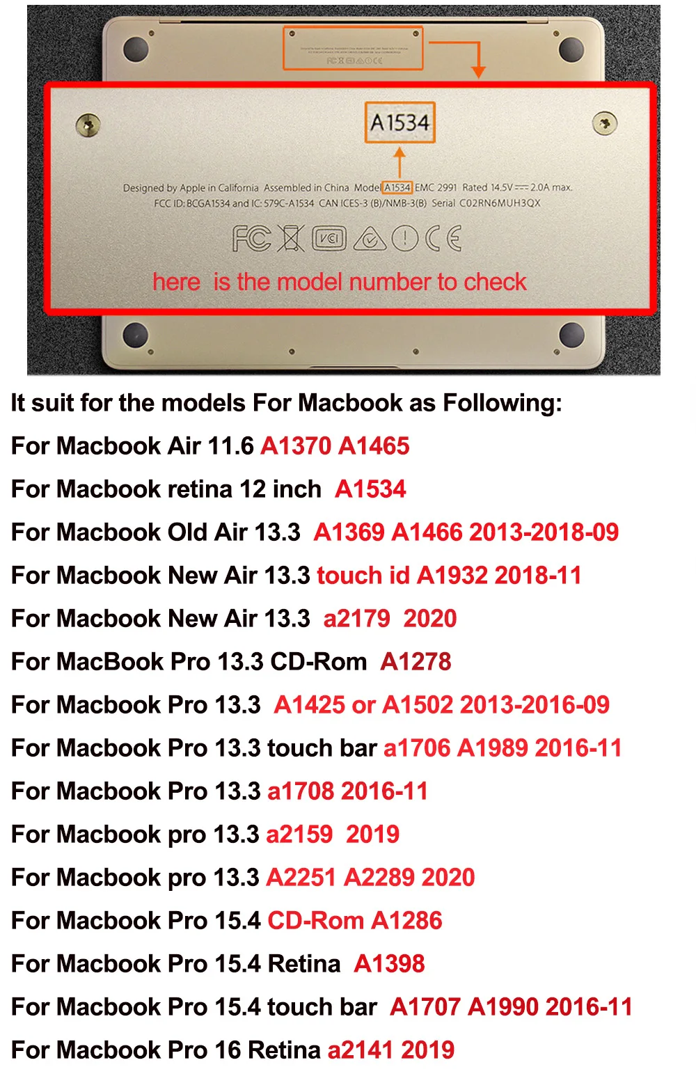 新的型号表 2020