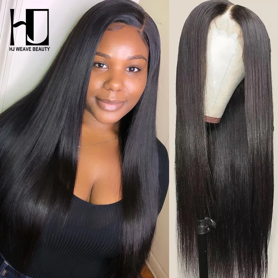[HJ Weave beauty] OneCut волосы 13x6 фронтальные человеческие волосы парики бразильские прямые волосы remy 180% предварительно взбитые натуральные волосы