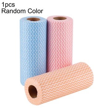 

50Pcs/Roll Non-woven Disposable Eco-friendly Rags Wiping Pad Kitchen Cleaning Cloth Furniture Kitchenware Cleaning Scouring Pad