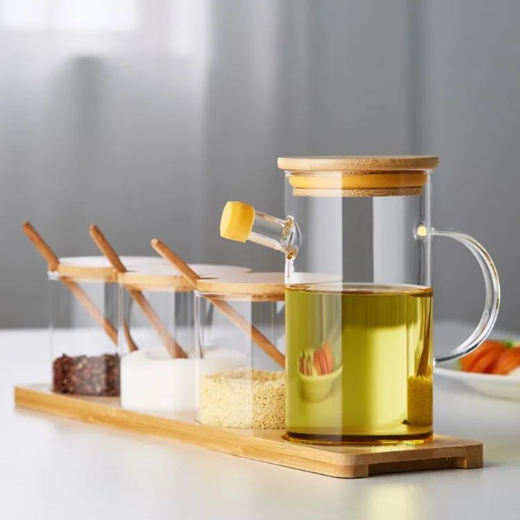 

Glass quantitative oil bottle Japanese leakproof oil bottle kitchen bottle tank creative soy household oil sauce vinegar