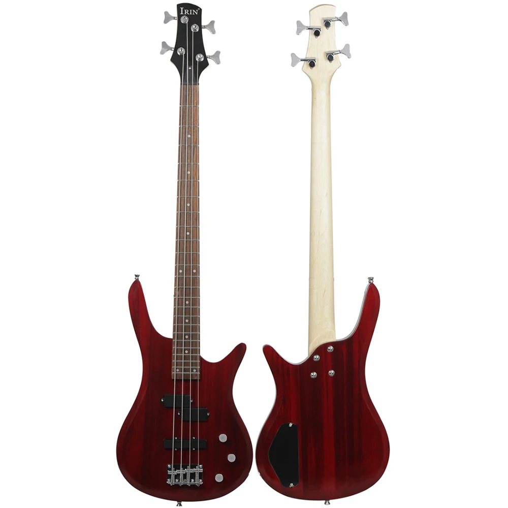 Professional 4 String Electric Bass Guitar 24 Frets Wine Red Bass