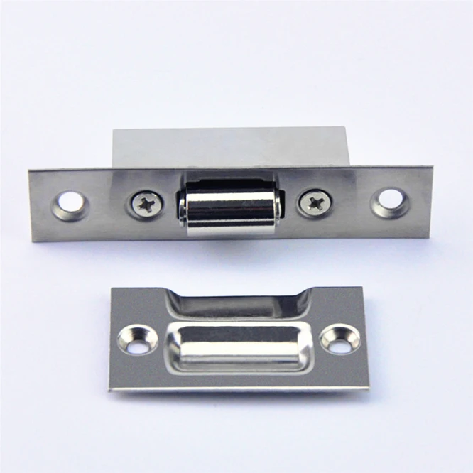 Hidden Stainless Steel Door Latches Cupboard Cabinet Roller Latch Lock Wooden Door Stops Home Furniture Hardware door latch door lock