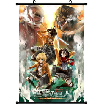 

Attack On Titan Levi Ackerman Mikasa Ackerman Poster Scroll Painting Creative Living Room Wall Art Decorations X3086