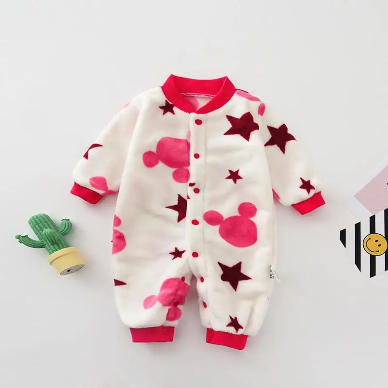 Newborn Sailor Romper Girls Boy Costume Anchor Newborn Baby Polar Fleece Clothes  Boys Girls Autumn Thicken Rompers Infant Baby Cartoon Jumpsuit Home Climbing Clothes Pajamas carters baby bodysuits	 Baby Rompers