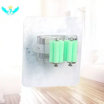 

1pcs Kitchen Home Bathroom Transparent Mop Folder Wall Hanging Clip Multi-Function Strong Adhesive Sucker Mop Broom Hook TON