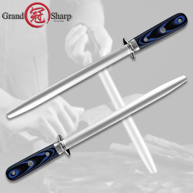 10 인치 다이아몬드 칼갈이 막대, 주방 칼 액세서리 숫돌 스틱 스테인레스 스틸 숫돌 도구