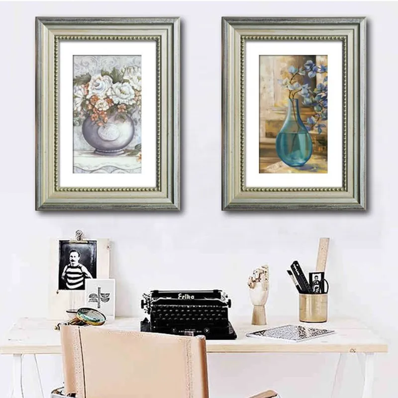 Wooden Silver Photo Frames Wall Mounting Poster Painting Picture Frame Home Art Decor Rectangle A4 Hot Sale | Дом и сад