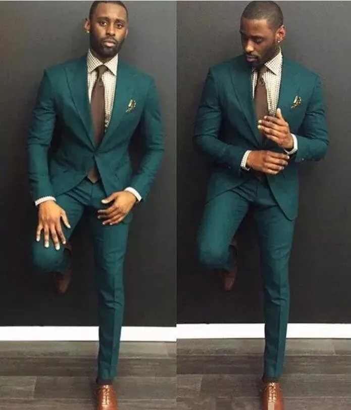 

Custom Made Green Wedding Tuxedos For Best Men Fashion Men's Groom Suit Slim Fit Groom Tuxedos For Men(Jacket+Pants) Groom Ebelz