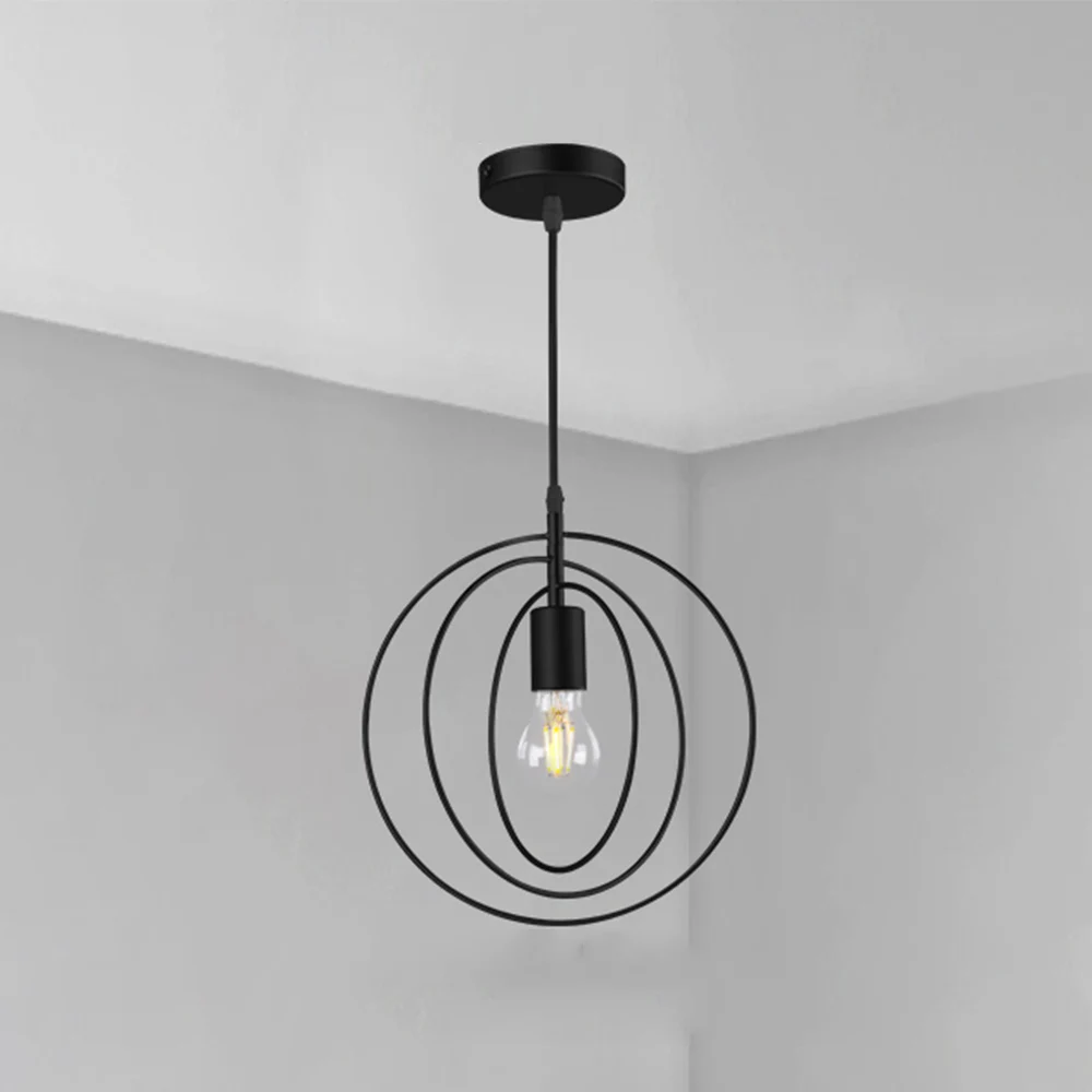 Pendant Light E27 Hanging Lamp Industrial Chandelier Vintage Metal Ceiling Lighting Retro Living Room Kitchen Restaurant Cafe Pendant Lights Pendant Lamp Chandelier Lighting Vintage Pendant Lights