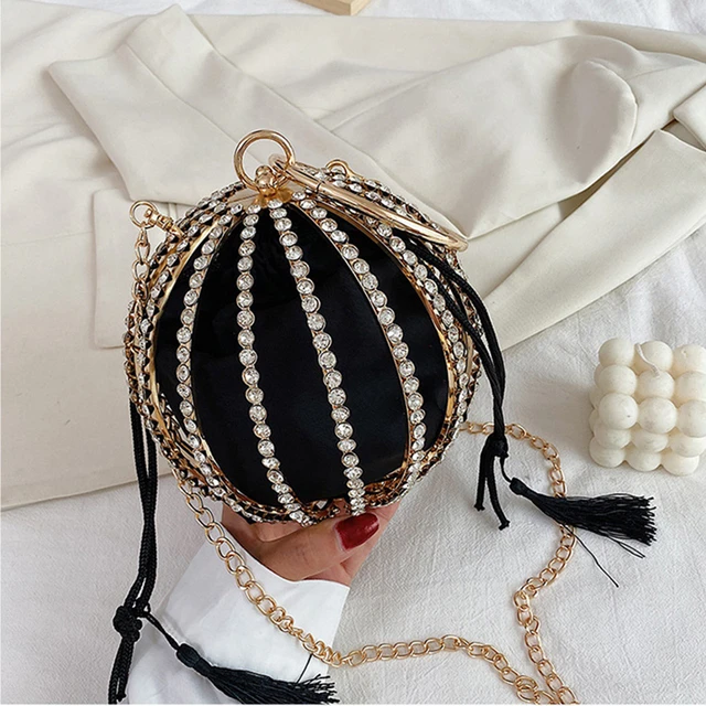 Club Diamond Evening Clutch Bag For Women Wedding Golden Clutch Purse Chain Shoulder  Bag Small Party Handbag With Metal Handle - AliExpress