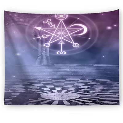 Мандала настенный психоделический гобелен волшебный круг гобелен с Луной Ouija колдовство хиппи настенный гобелен из ткани настенное одеяло - Цвет: 3
