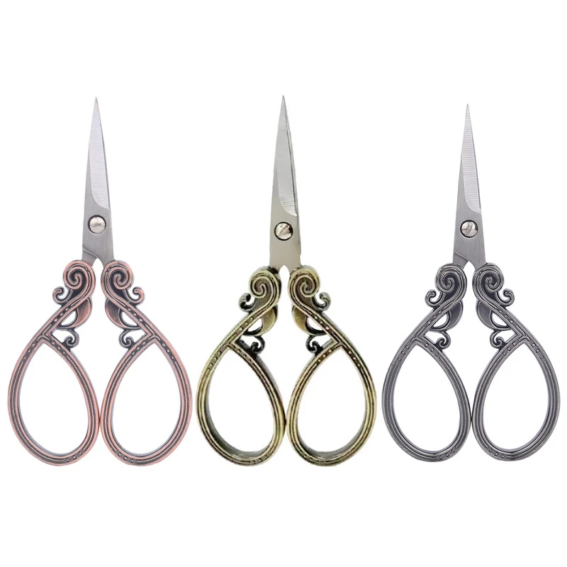 

Retro Style Scissors Antique Cutter Cutting Vintage Scissors Embroidery Cross Stitch Sewing Tool Stainless Steel Craft Shears