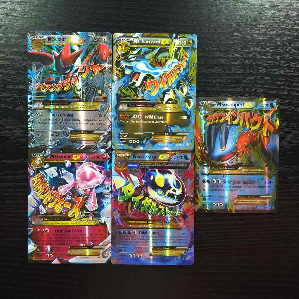 TAKARA TOMY Pokemon Cards сияющая карточная настольная игра детская игрушка 100 флэш-карты 50 GX 10 тренажер 20 Мега 20 тренеров коллекции