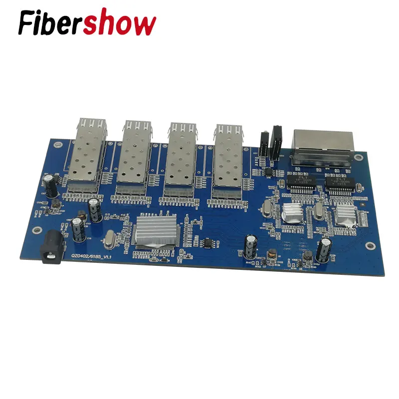 Гигабитный Ethernet-коммутатор волоконно-оптический переключатель промышленный Класс 4 1,25G sfp волоконно Порты и разъёмы 2 RJ45 10/100/1000M печатной платы