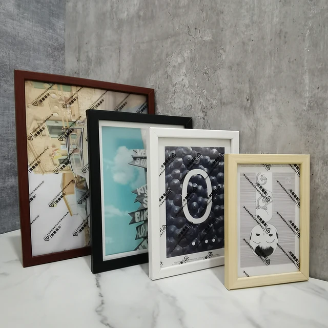 Cornice per foto in legno di moda per cornice da parete 9x13 13x18 20x25cm  Plexiglass all'interno di cornici classiche per immagini - AliExpress