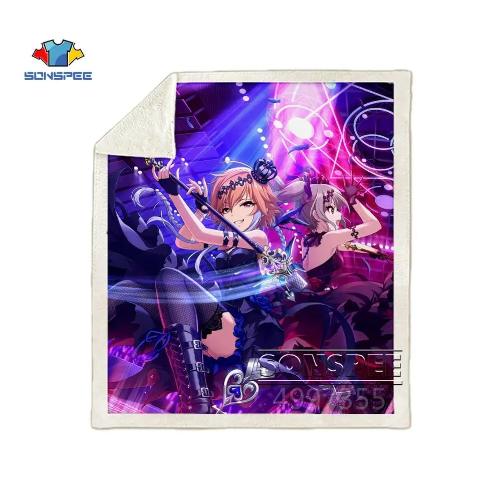 SONSPEE Idol Master Золушка девушка Harajuku ребенок взрослый 3d принт одеяло диване пододеяльник зимнее теплое постельное белье офисное одеяло для короткого сна - Цвет: 2