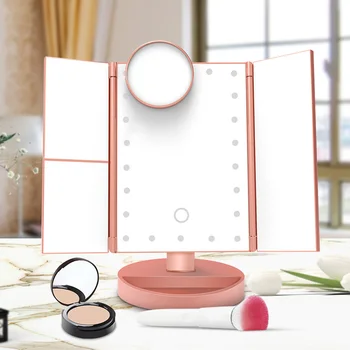 

22 LEDS Light Makeup Mirror Touch Screen LED Mirror Luxury Mirror 1X/2X/3X/10X Magnifying Mirrors 180 Degree Adjustable Table