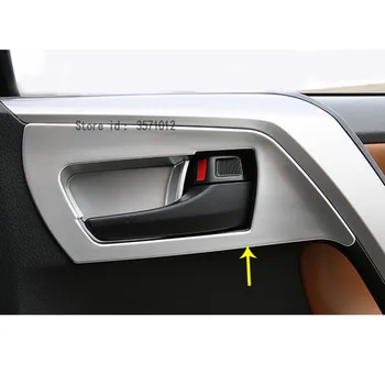 

ABS Silver Car Body Door Inner Built Handle Bowl Cup Cover Trim Insert Cover Stick Frame Lamp For Toyota RAV4 2016 2017 2018
