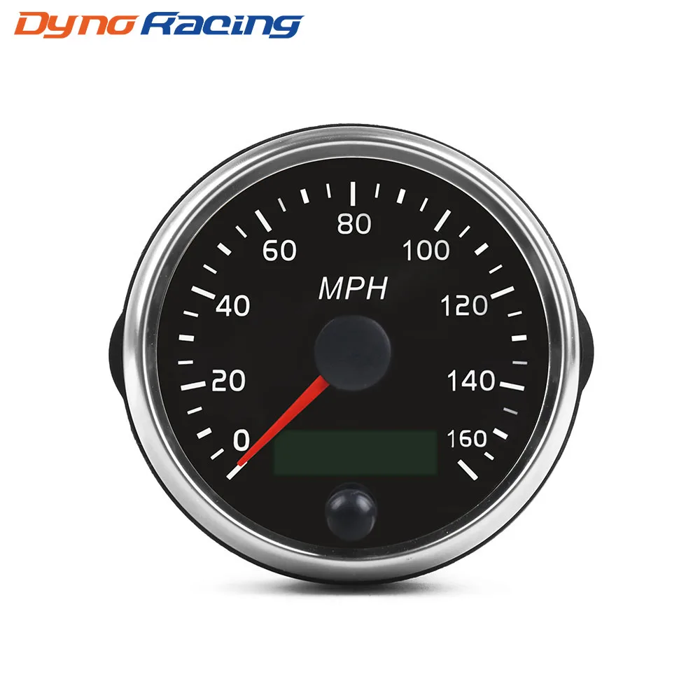 85mmUniversalSpeedometer160MPHSpeedGaugeMeterWithWhiteAmberBacklight12V24VWithLCD