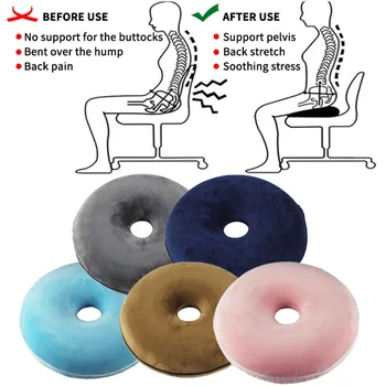 

Faroot Ring Donut Memory Foam Seat Car Chair Cushion Back Support Orthopedic Pillow