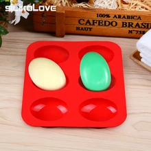 SILIKOLOVE – moule à savon ovale à 6 cavités, en Silicone, réutilisable, pour la fabrication de savon, artisanat domestique