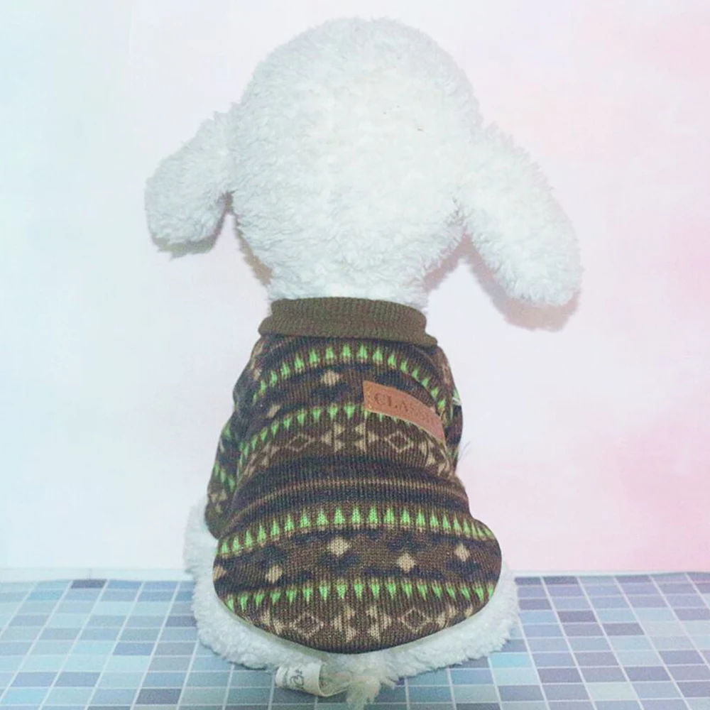 Зимняя одежда для собак чихуахуа, одежда для домашних животных, одежда для маленьких собак, мягкий свитер для собаки, классическая одежда, пальто XS-XXL - Цвет: B